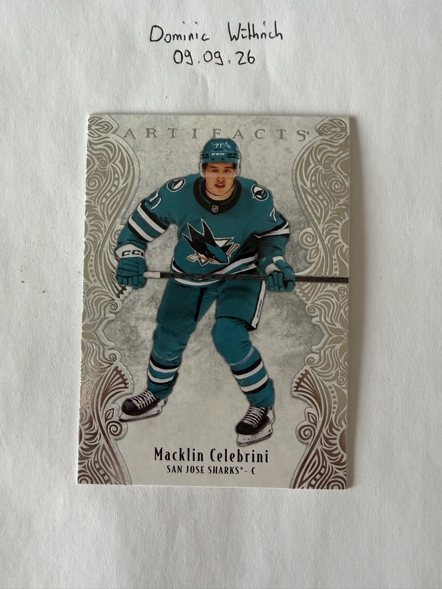 NHL Carte collezionabili: 2025-26 Upper Deck Artifacts Macklin Celebrini #42 – Nuovo (secondo la descrizione) da Düdingen venduto da doems72