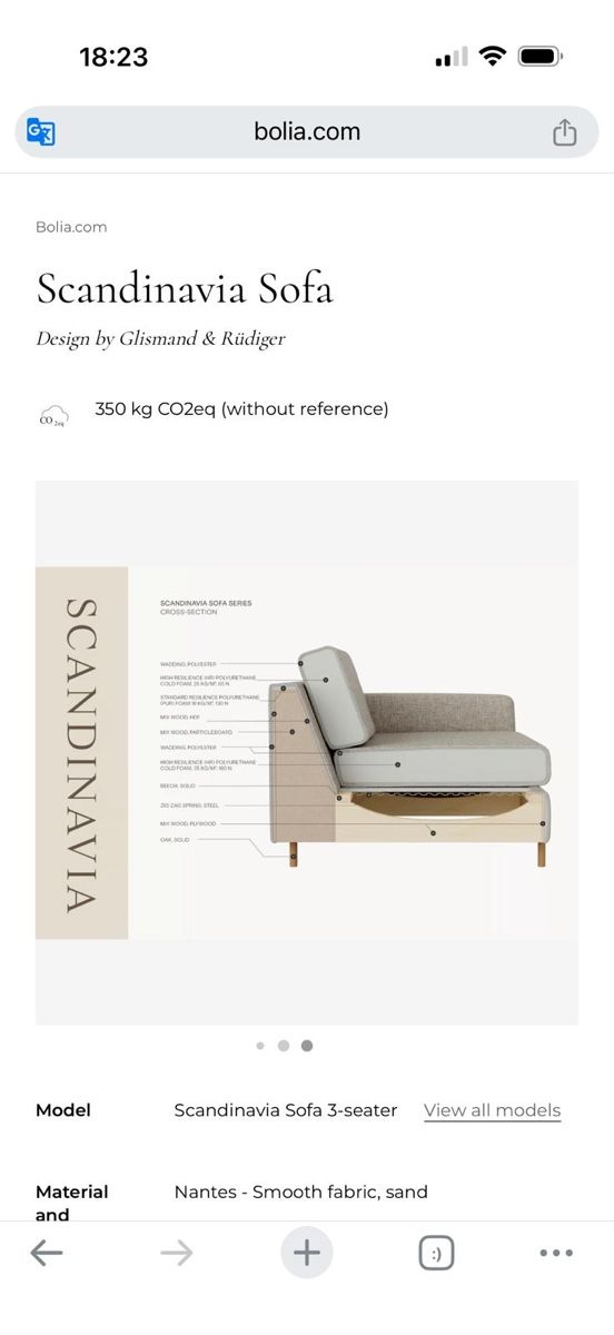 Bolia Divani: Sofa Bolia Scandinavia - 3 seats – Usato da Zürich venduto da bpo_cxj8 5