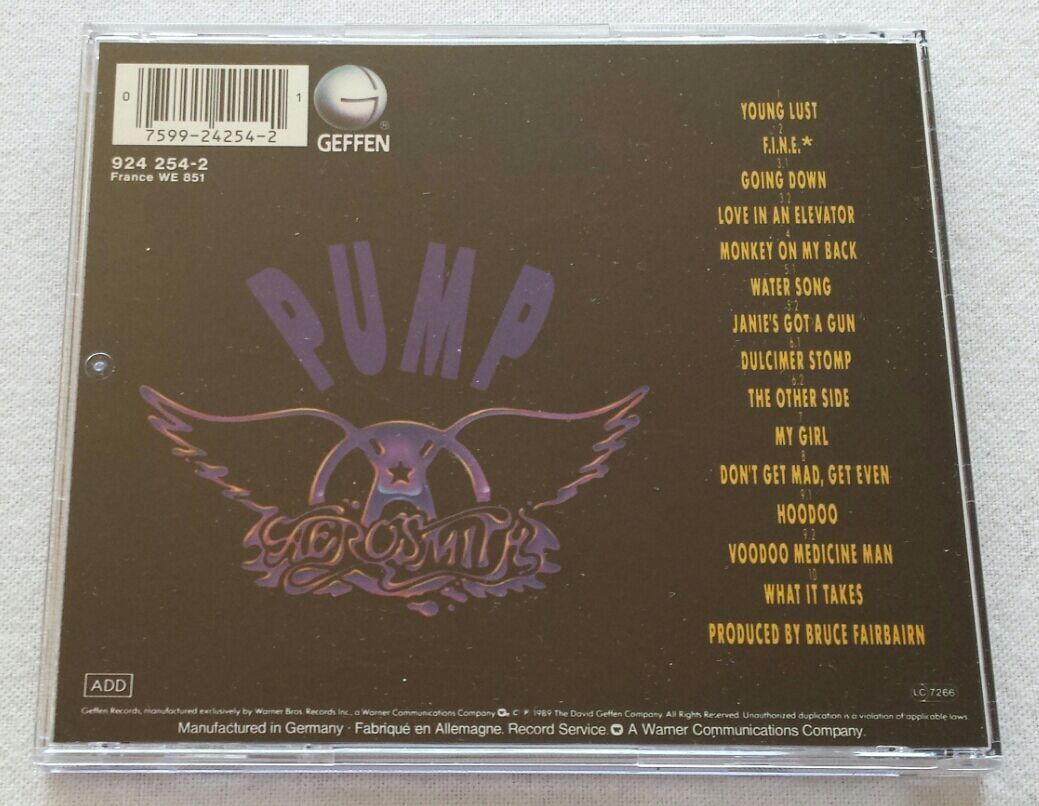 CDs: Aerosmith – Pump - CD - 1989 - Geffen Records – D'occasion à Uster par Zardodel 1