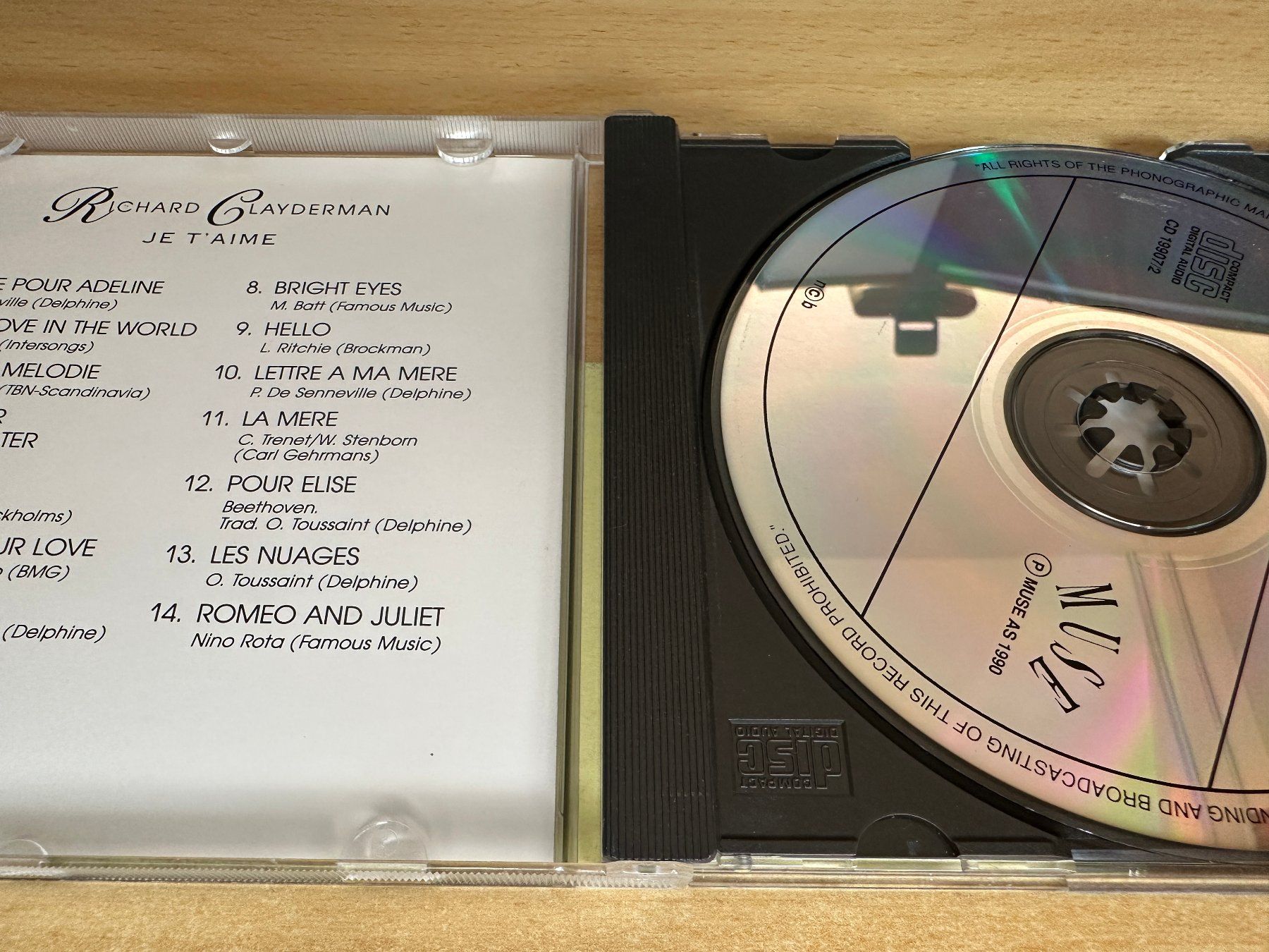 CDs: T8 Richard Clayderman - Je T'aime – Gebraucht aus Rikon im Tösstal von Alpenmutz 2