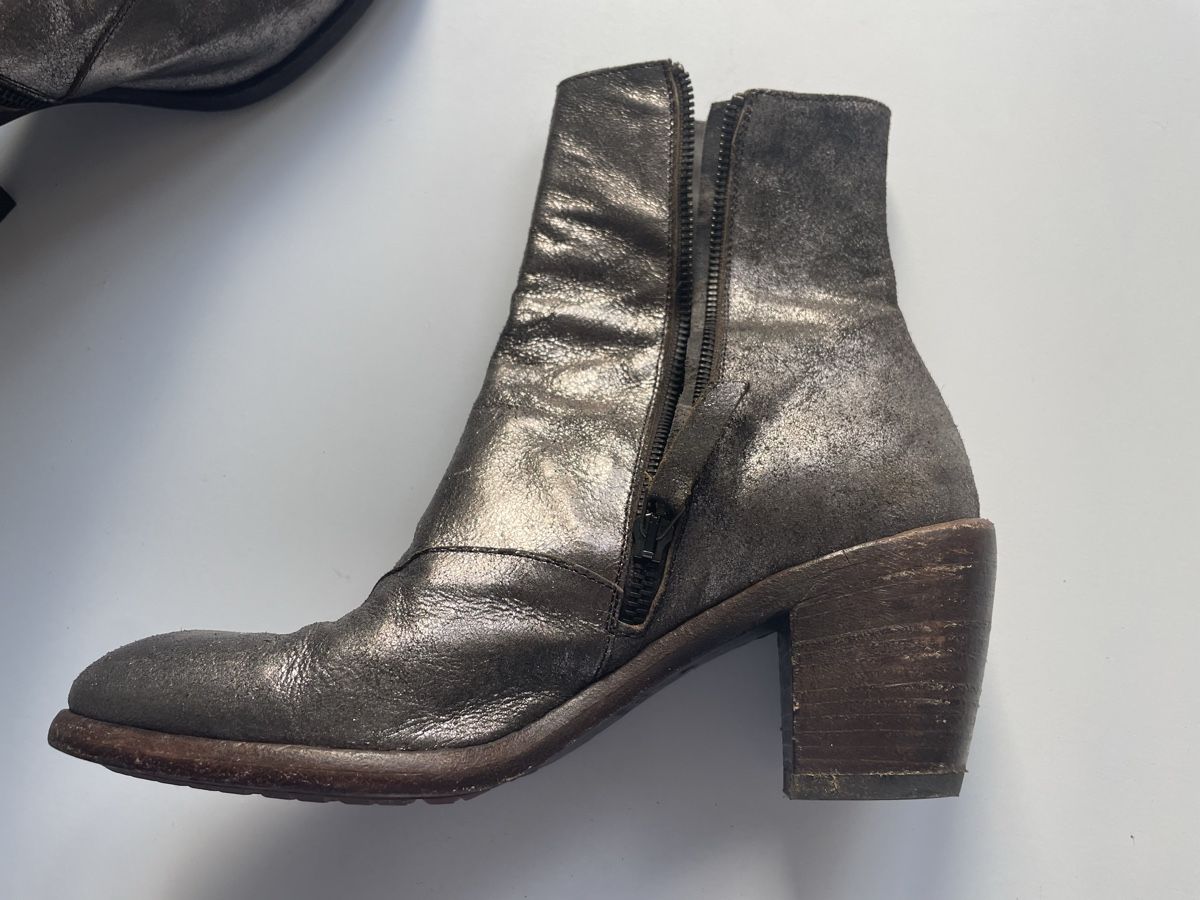 Scarpe da donna: Ernesto Dolani Lederstiefeletten Gr. 39 silber – Usato da Gockhausen venduto da AnneT07 2