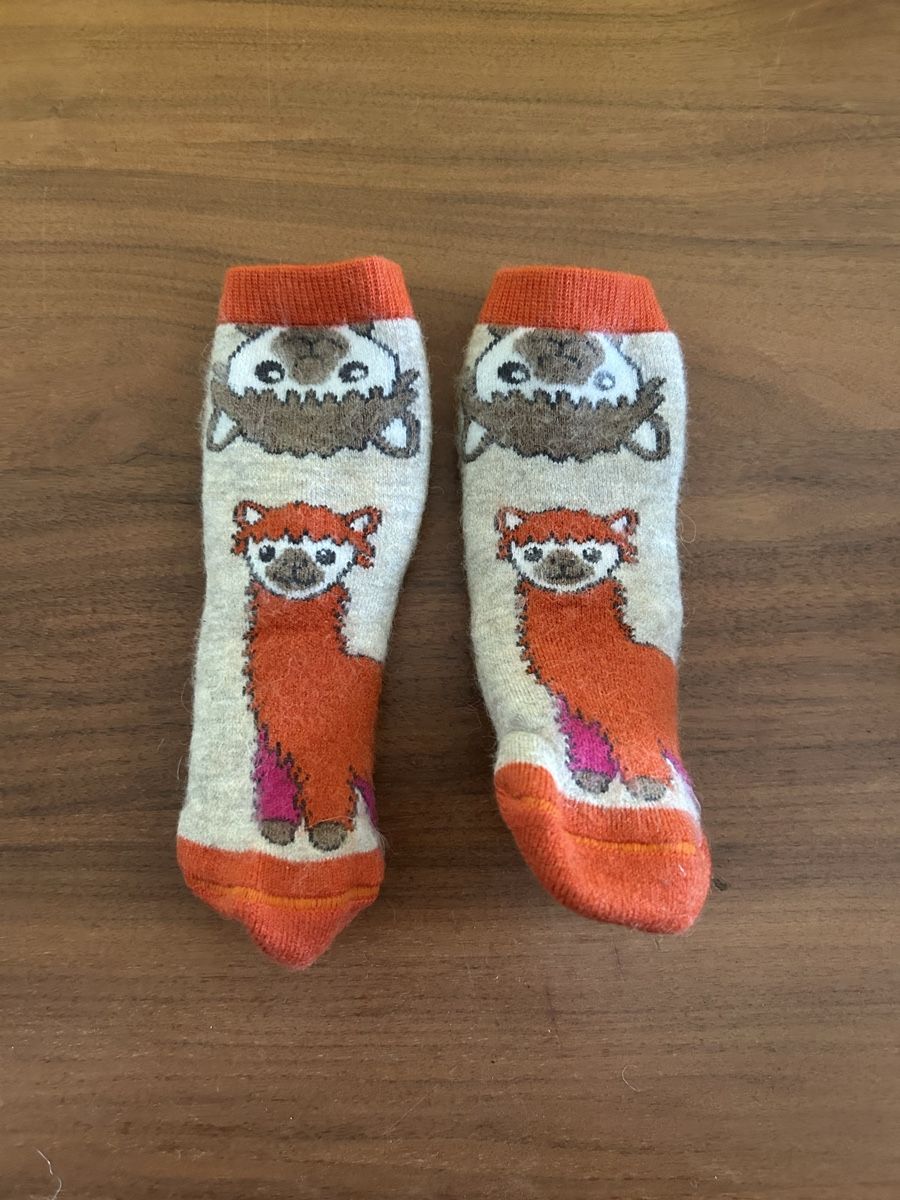 Calze per bambini: Warme Socken mit Alpaka-Muster, Grösse 23-26 – Usato da Steffisburg venduto da Kudiru