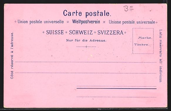 Ansichtskarten: Litho Meiringen, Aareschlucht, Wanderer  – Gebraucht aus Berlin von bartko-reher 1