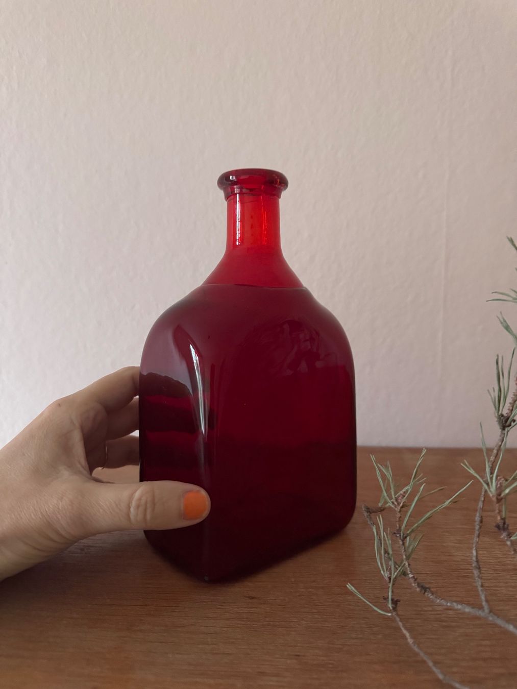 Vasi & Recipienti: Mid Century Glasvase rot – Usato da Zürich venduto da casual4 1