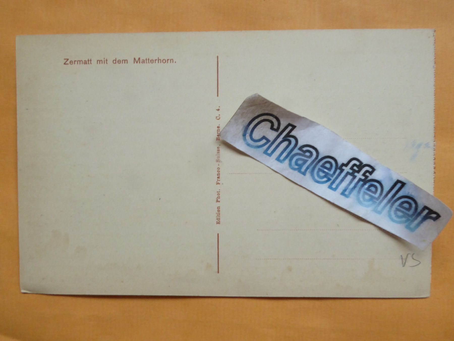 Cartes postales: Zermatt et le Cervin – D'occasion à Zürich par Chaeffeler 1