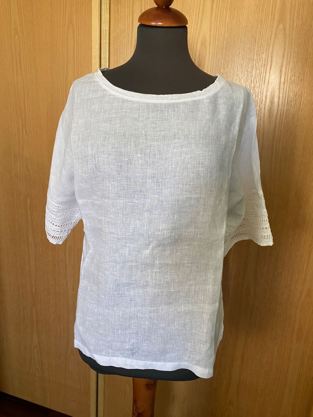 Camicette: 120 % Lino - Bluse Leinen Lochmuster Gr. M – Usato da Besazio venduto da lionheart63 1