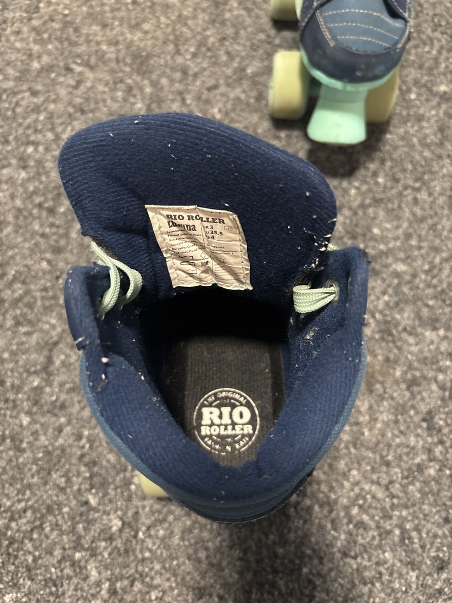 Rio Roller Pattini in linea & Pattini a rotelle: Rio Roller, Gr. 35, Rollschuhe, Mädchen, türkis – Usato da Winterthur venduto da Ticinese79 4