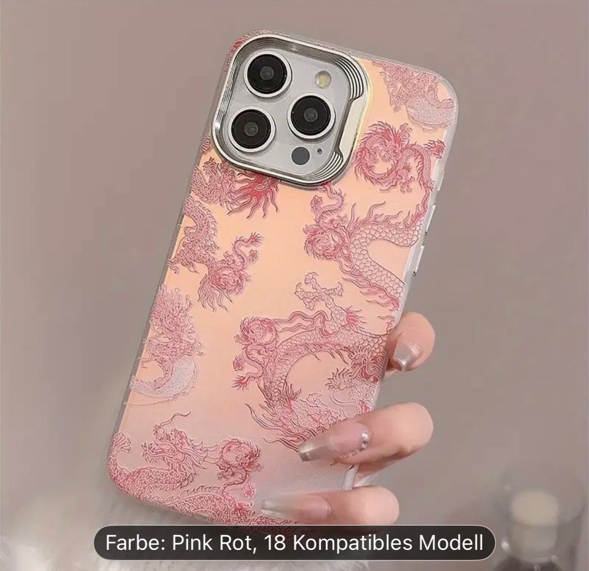 Apple Cover & Protezioni schermo: NEU Pinke iPhone 13 Hülle mit Drachenmuster – Nuovo (secondo la descrizione) da Kriessern venduto da loolah