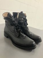 HUGO BOSS Schnürstiefel schwarzes Leder