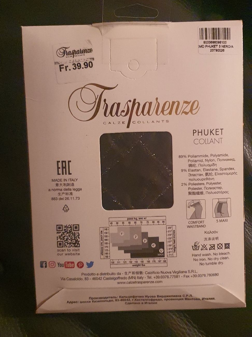 Calze & Collant: Trasparenze, Collant, Strumpfhose, Karomuster, blickdicht – Nuovo e nell'imballaggio originale da Zollikerberg venduto da Nice_Name 1