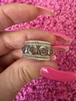 Pompidou Ring Silber mit Steinen guter Zustand