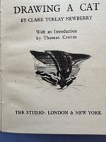 Vintage DRAWING A CAT, Clare Turney Newberry The Studio 1948