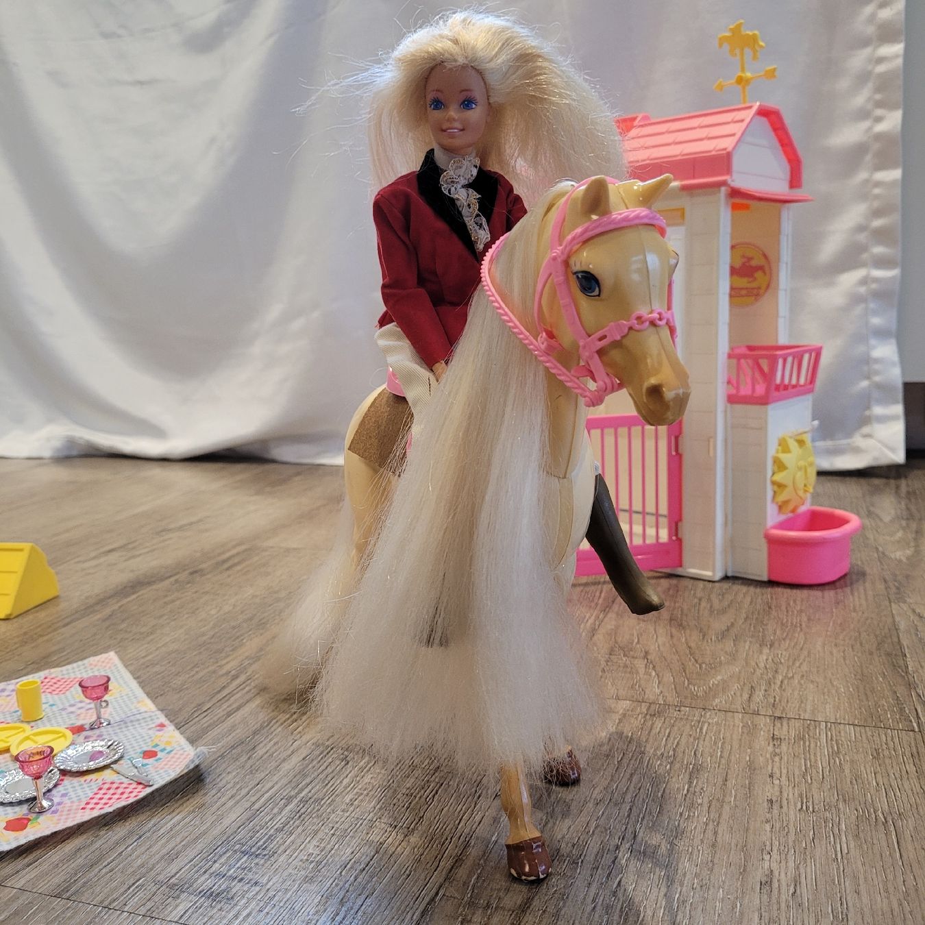 Giocattoli: Barbie Pferd Picknick, Stall Leckermäulchen Set – Usato da Niederbuchsiten venduto da klengyel 7