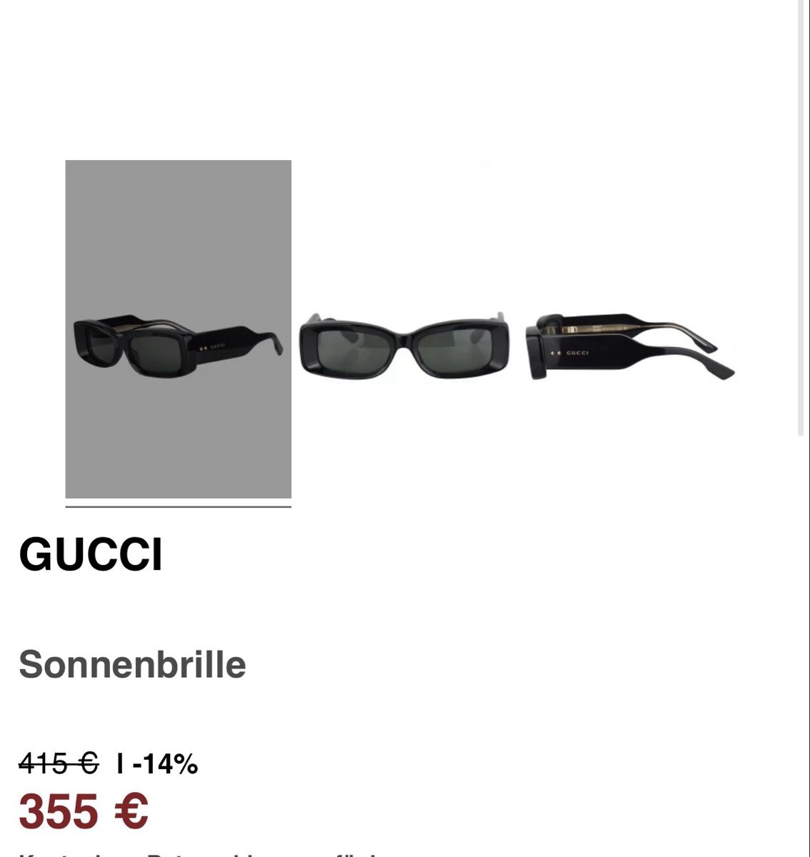 Gucci Occhiali & Lenti: Gucci Sonnenbrille – Usato da Zumikon venduto da ZH96075