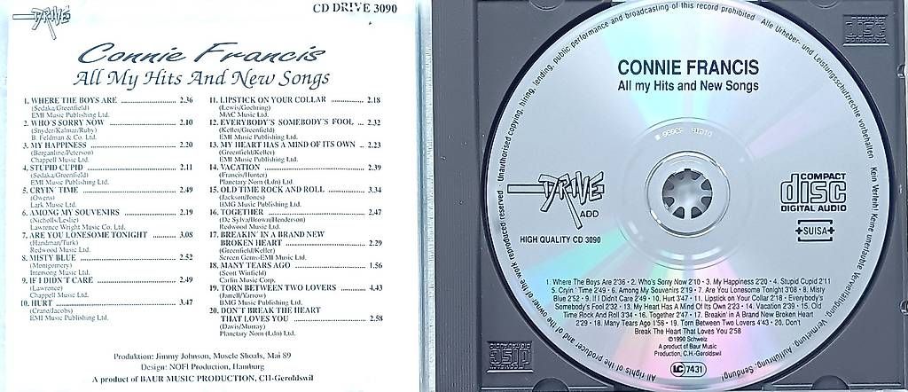 CD: 🎵 CD Connie Francis – Usato da Matzingen venduto da zingana 1