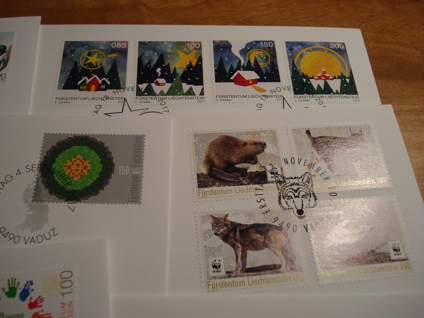 Tutti i francobolli: Liechtenstein 2017, Set moderne FDC, 13 Belege – Usato da Niederwil AG venduto da morostahu 2