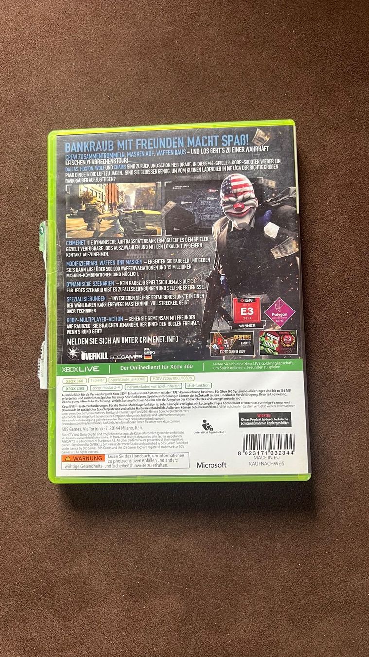 Giochi: Payday 2 / XBox 360 – Usato da Schübelbach venduto da Dolly990_2 1