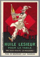 LE MONNIER,  HUILE LESIEUR, MAGNIFIQUE CARTE PUB!