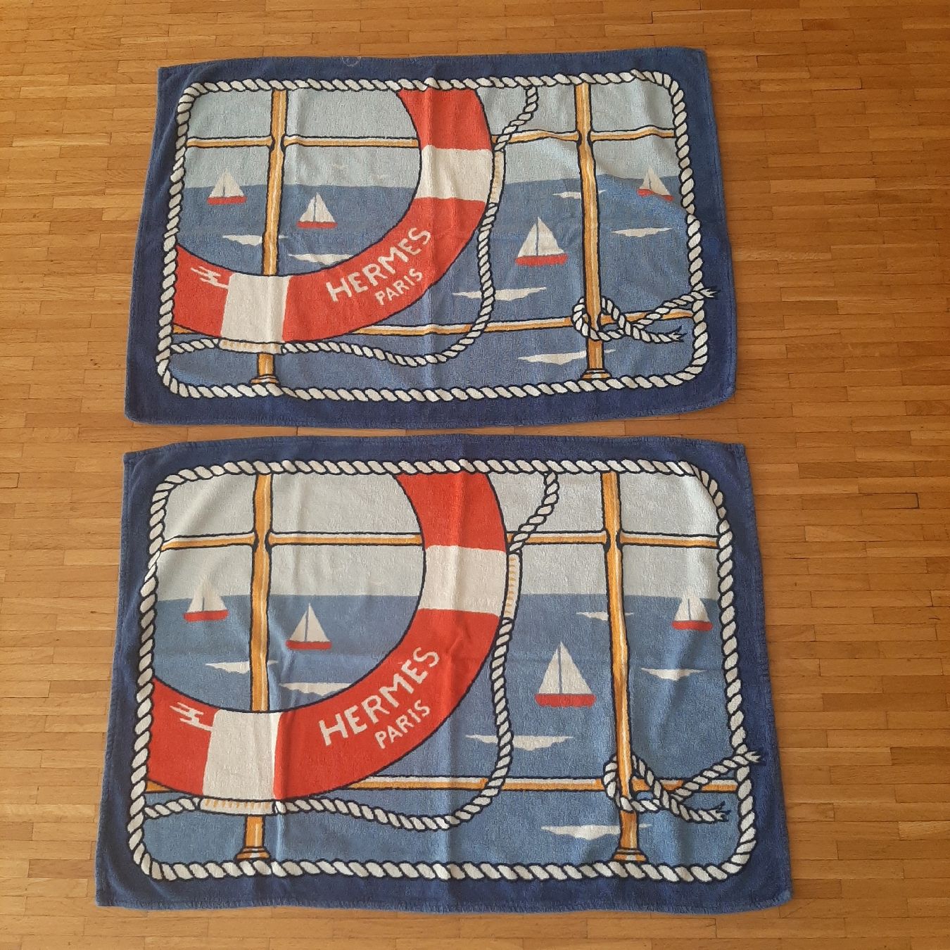 Hermès Teli da bagno: 2 linges de bain Hermès vintage – Usato da Chêne-Bourg venduto da chsandra34