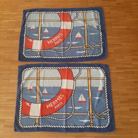 2 linges de bain Hermès vintage