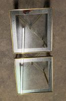 Beistelltische/Salontische, Glasplatten, Gold, 2 Stk