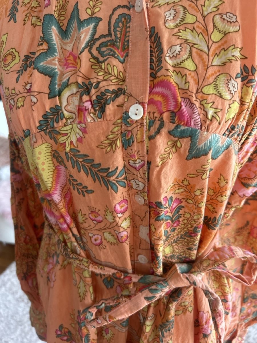 Robes: Maxikleid, Grösse L/40, Orange mit Muster! – D'occasion à Kirchdorf BE par Stella130 1