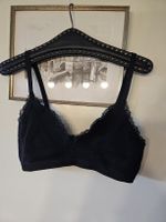 Feinripp Set Bralette und 2 Tangas in Schwarz