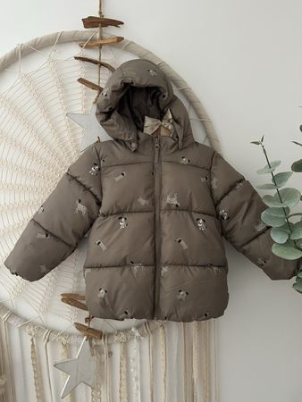 Winterjacke mit Hunde Muster, Gr. 98 *NEUWERTIG