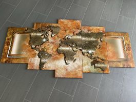 Leinwand Wandbild Weltkarte