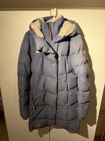 Ragwear Mantel blau gefüttert mit Kapuze guter Zustand