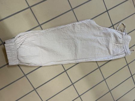 Hose Streifenmuster Beige/Weiss Grösse M neuwertig