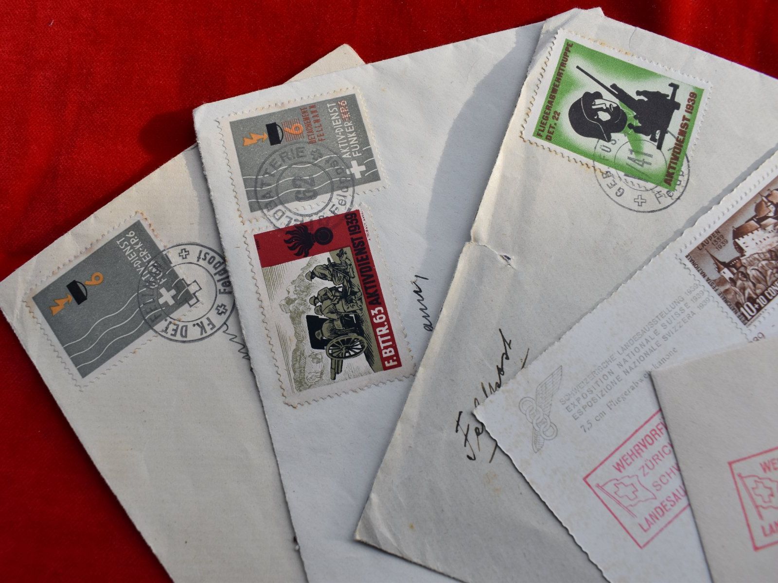 Buste & buste per spedizione: 4 Feldpost Briefe   B20.10D – Usato da Bettingen venduto da Gluscht-Oase 1