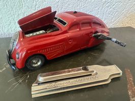 SCHUCO KOMMANDO BLECHSPIELZEUG UHRWERK AUTO 1938 ANTIK