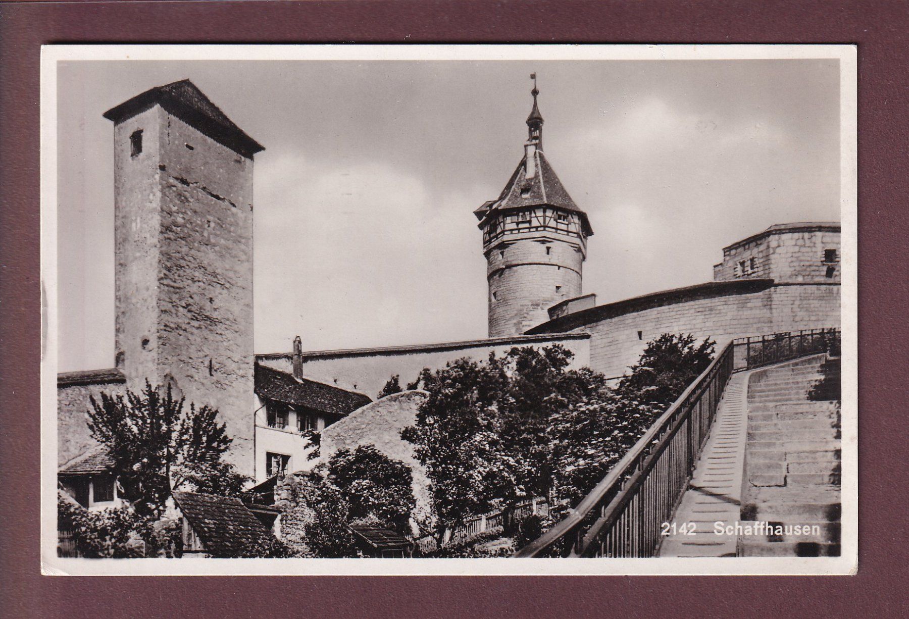 Ansichtskarten: SCHAFFHAUSEN - Munot - 1937 – Gebraucht aus Pully von nicecards