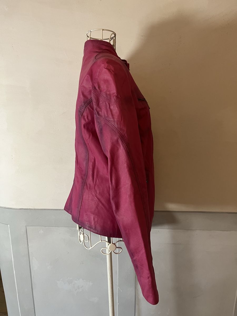 Giacche: Lederjacke in Violett/Rosa, Grösse L – Usato da Dietfurt venduto da Subforce1853 1