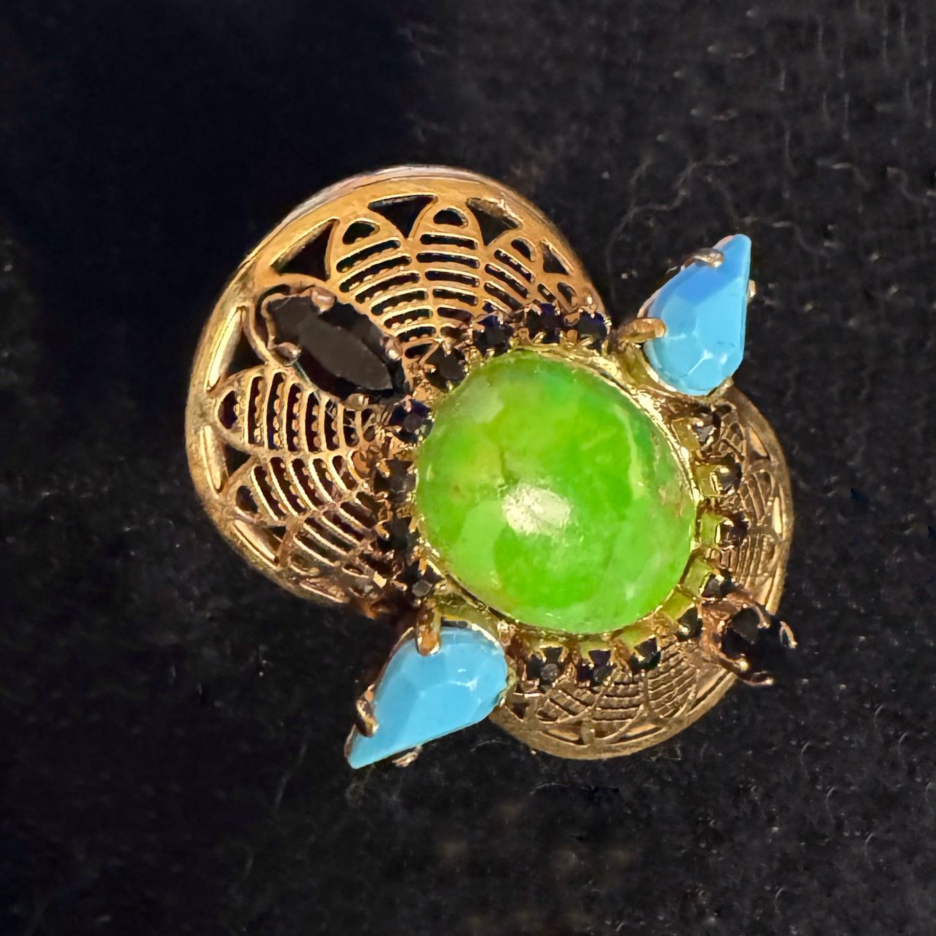 Anelli: Adjustable Green Mojave Turquoise Statement Ring – Nuovo (secondo la descrizione) da Zürich venduto da kasiaf