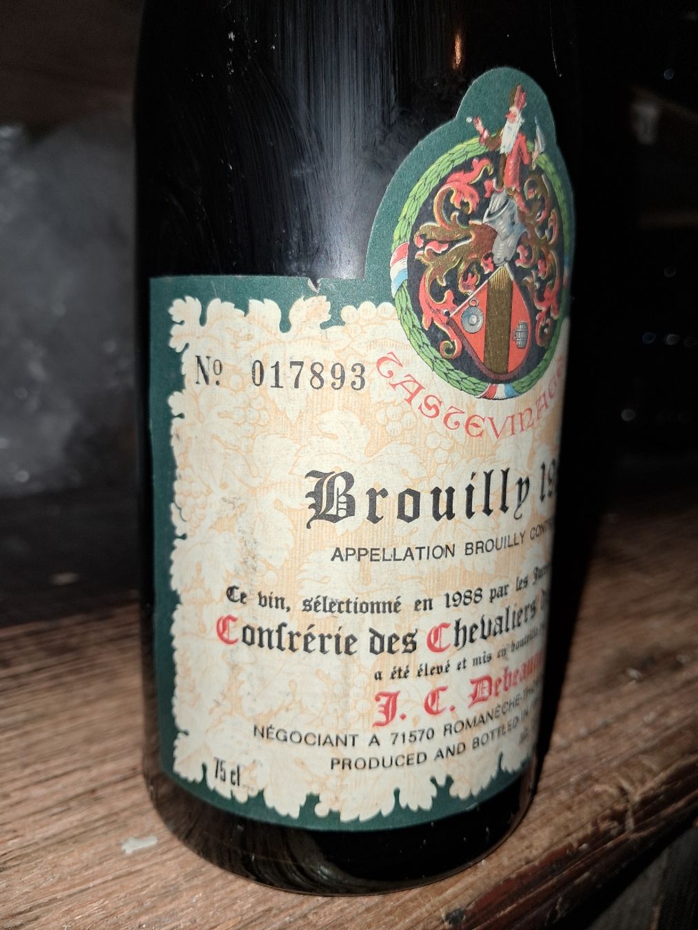 Vino: Brouilly tastevinage 1987 – Nuovo e nell'imballaggio originale da Le locle venduto da juliensaran 2