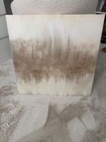 3x Bild Leinwand mit Glitzer Deko Beige 60x60cm