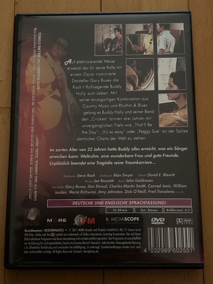 Tutti i DVDs: The Buddy Holly Story – Usato da Egg b. Zürich venduto da Luckybilly 1
