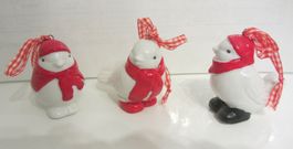 6 herzige Vögeli mit Mütze und Schal, 6 cm