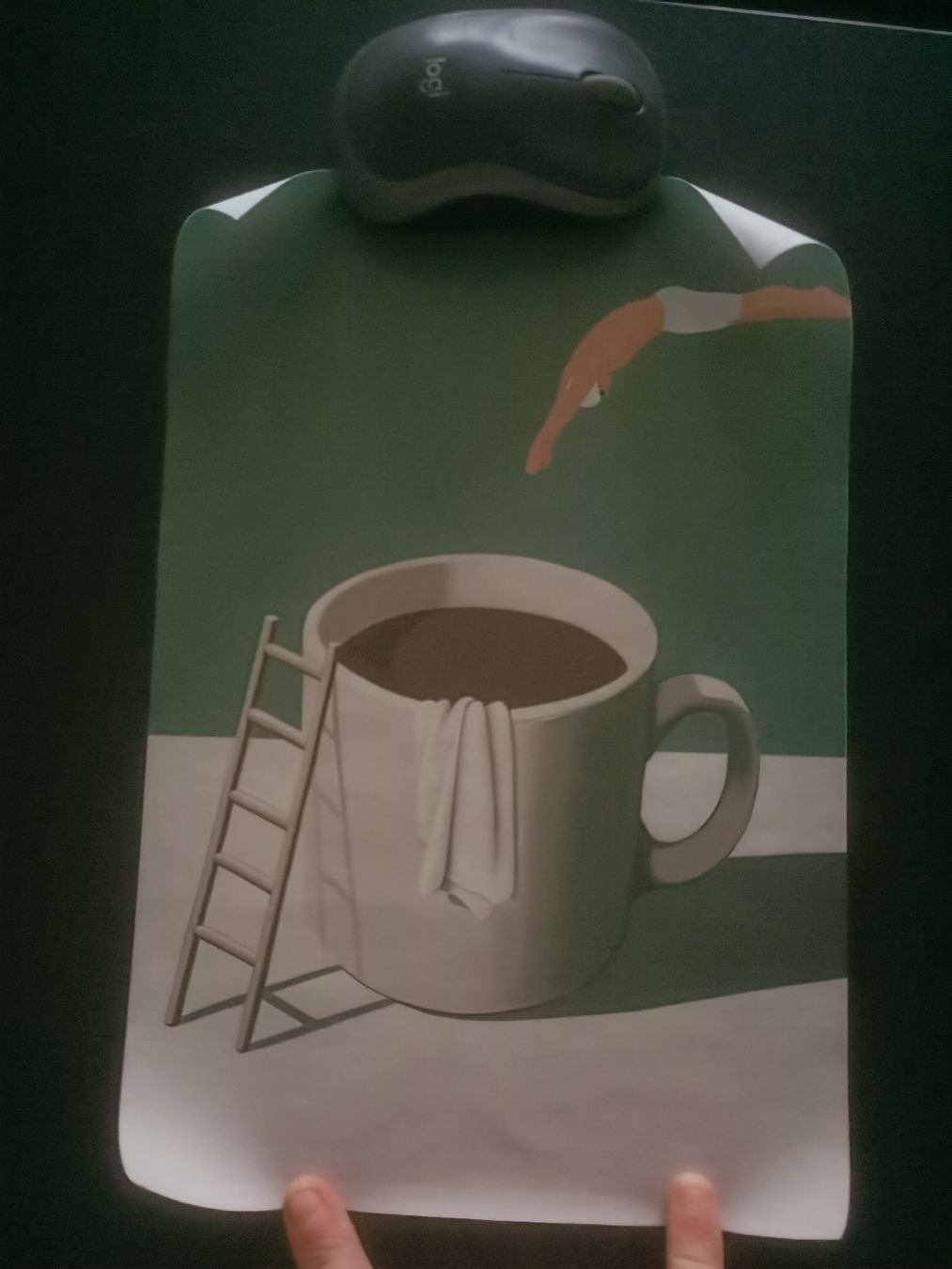 Poster & Bilder: affiche Plongeon dans le café! humour – Neu (gemäss Beschreibung) aus Lausanne von hel_t5v7