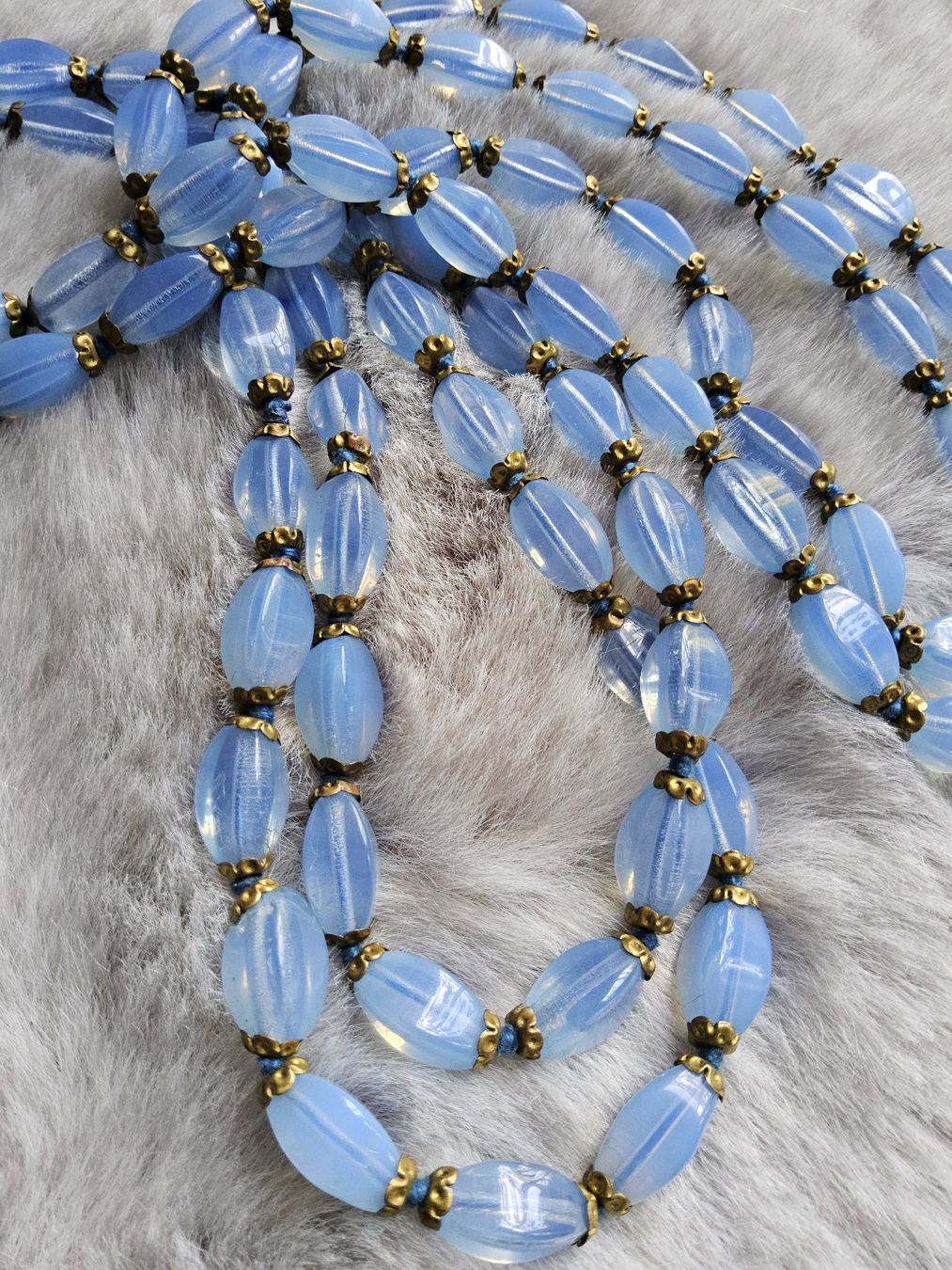Gablonzer Colliers: Wunderschöne antike Gablonzer Glas Kette Collier 125cm – D'occasion à Zürich par gutsan 2