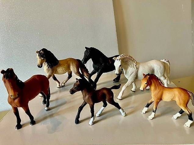 Schleich Giocattoli: Lot de 6 chevaux SCHLEICH – Usato da Tannay venduto da Comsa