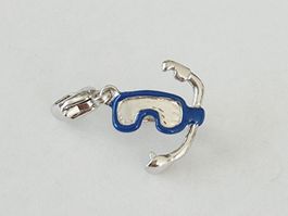 Charm " Schnorcheln & Tauchen" Silber 925 (rhodiniert) - Neu
