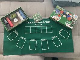 PartyPoker Texas Hold'em Poker Set mit 200 Chips grün