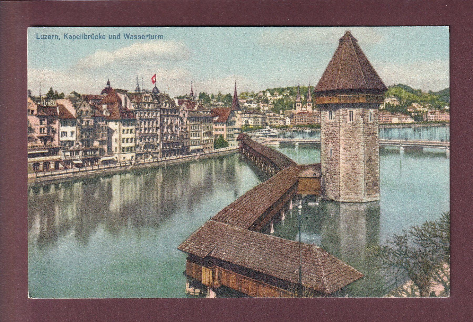 Ansichtskarten: LUZERN - Kapellbrücke - Wasserturm – Gebraucht aus Pully von nicecards