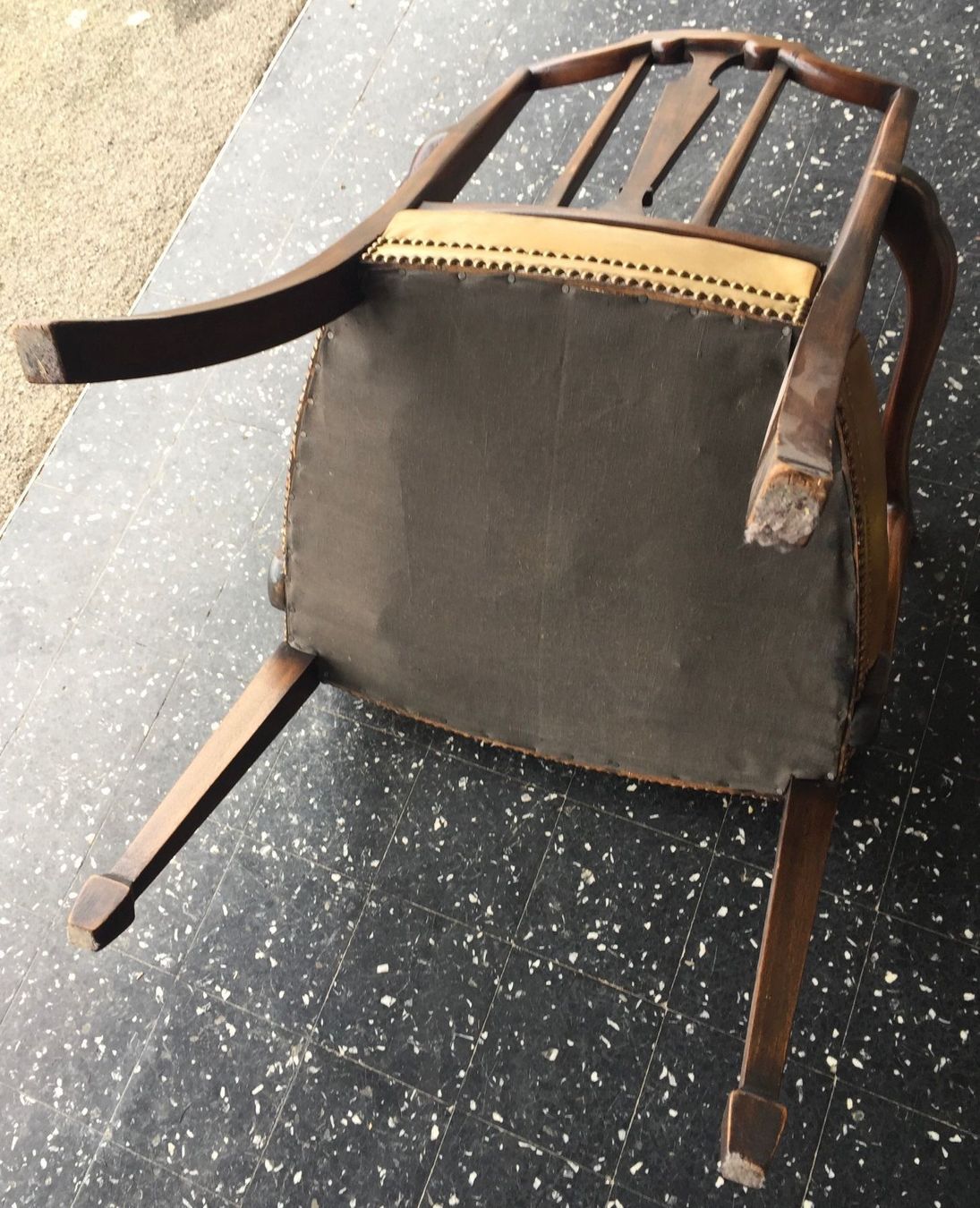 Sedie: 3 chaises bois/cuir, à restaurer – Usato da Onex venduto da mirza02 6