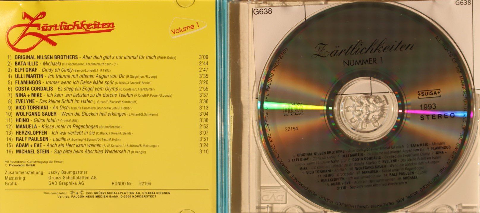 CD: Zärtlichkeiten – Volume 1 – Usato da Luzern venduto da CONTENTI 1