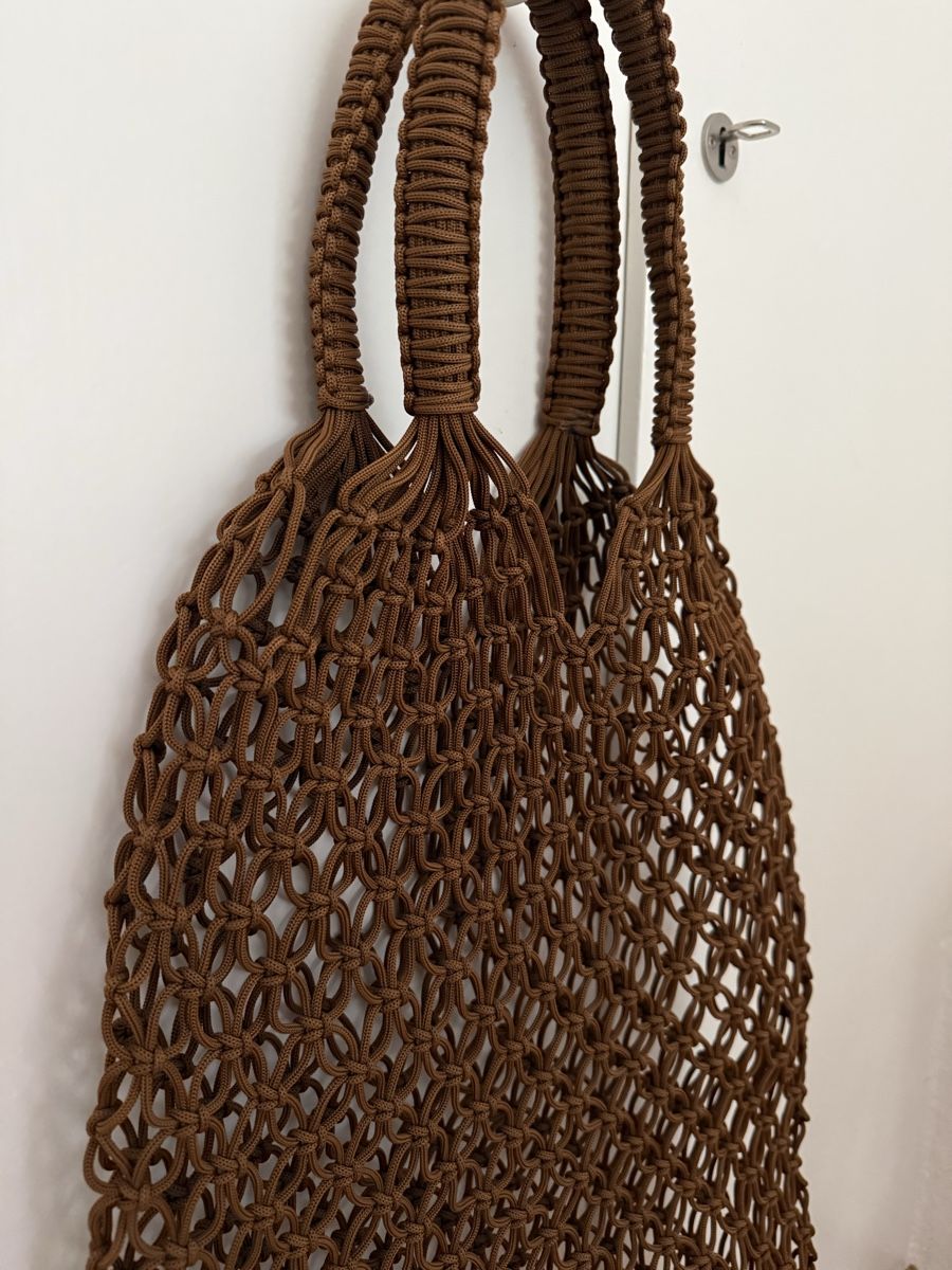 Sacs: Woven Mesh Handbag in Brown – Never Used – Neuf avec emballage d'origine à Zürich par eve_m2gr 2