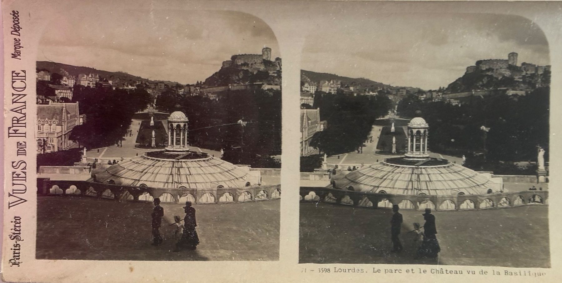 Cartes postales: Stereofoto, Lourdes, Parc – D'occasion à Frauenfeld par Merk52